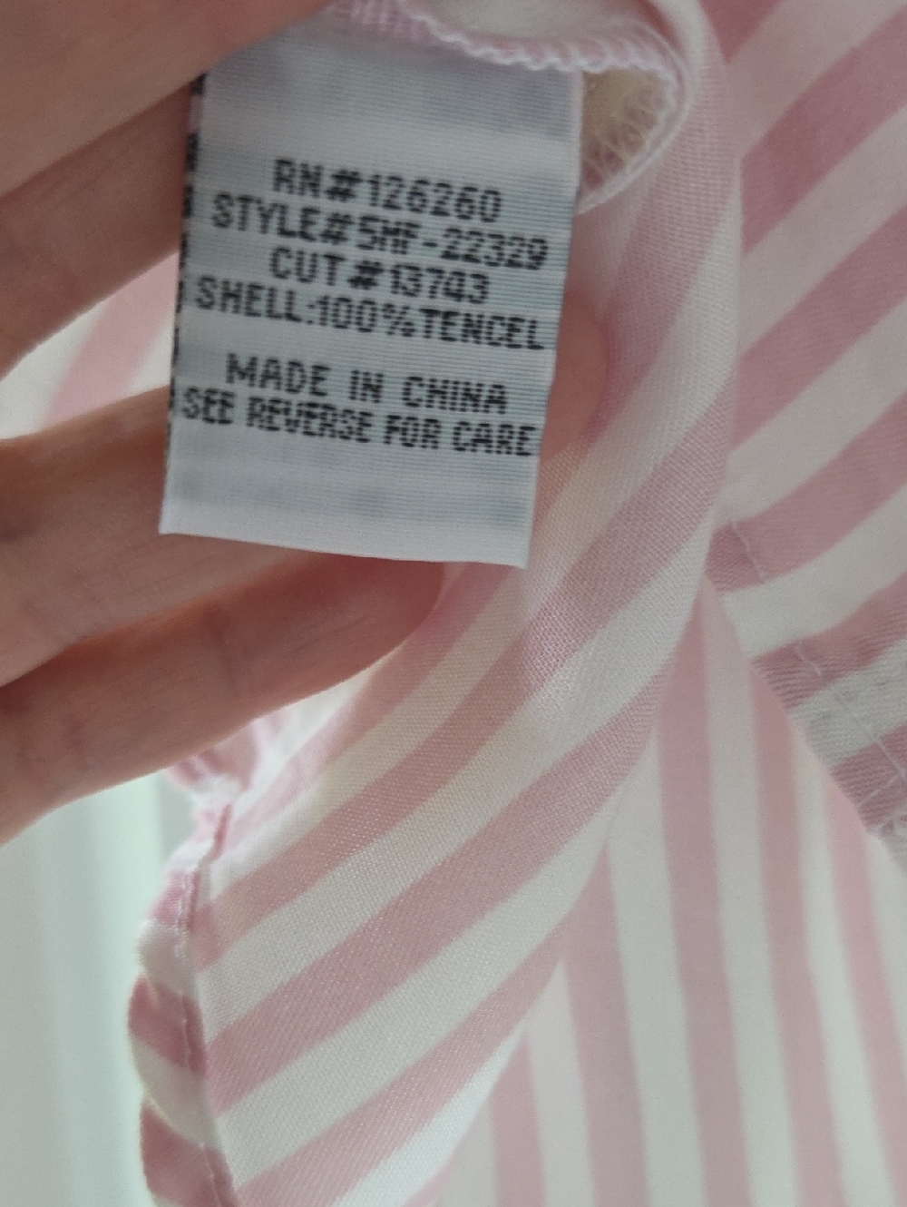 Velvet Heart Pink and White Striped Button-Front Tie Hem Top - Picture 7 of 9